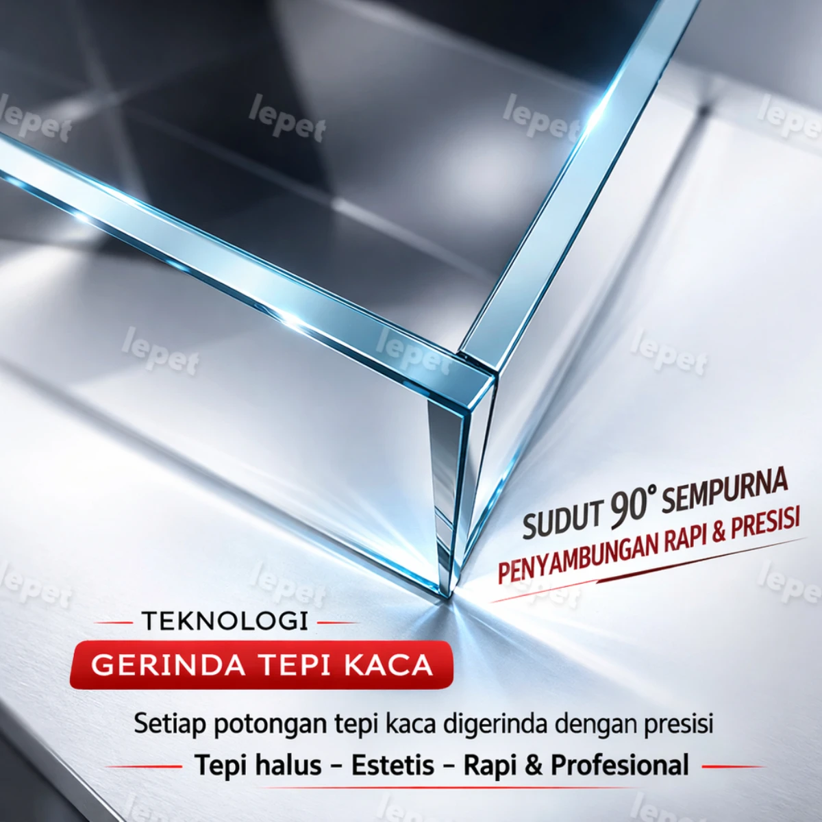 LEPET Akuarium Ikan Mini JR512/ JR517 (30/35/40/50/60 cm) Tangki Ikan Mini dengan bahan kaca super bening foto 5