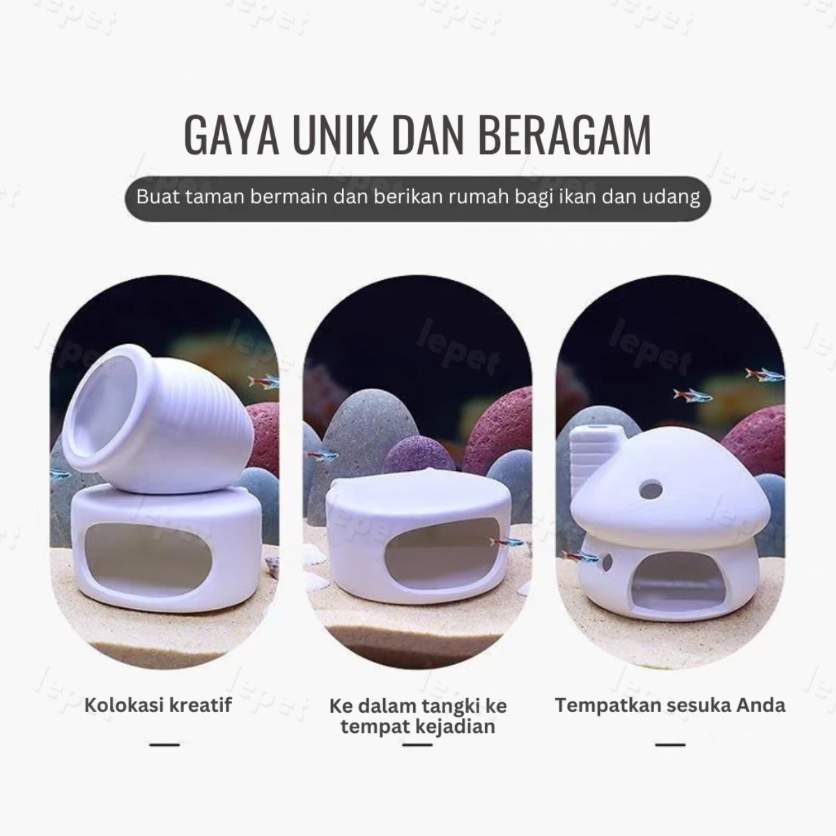 LEPET Hiasan Aquarium XX901 / XX903 / XX911 Dekorasi Ornamen Simulasi foto 3