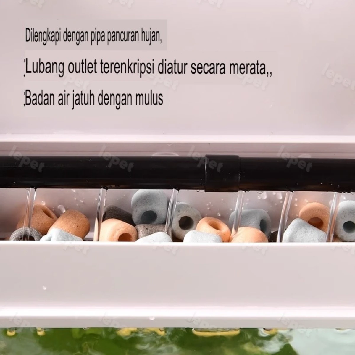 LEPET Pompa Celup Kolam Ikan Water Pump Aquarium Filter Pump LPHJ300Y/350Y/400Y/500Y/600Y/700Y foto 3