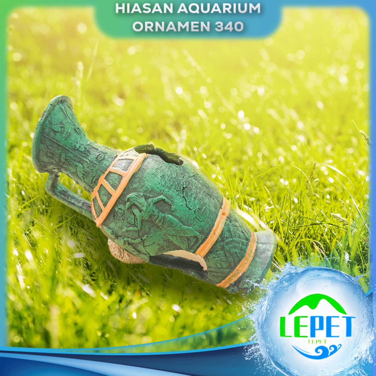 LEPET Hiasan Aquarium 340 / Dekorasi Resin Ornamen Simulasi Batu