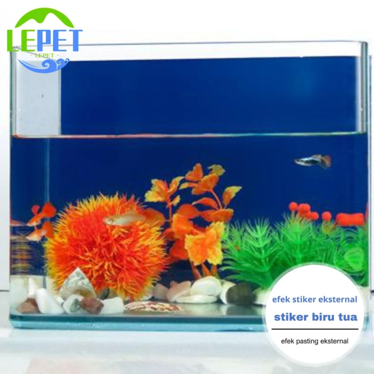 LEPET STICKER BACKGROUND AQUARIUM 122x50cm / 122x25cm /AQUASCAPE / STIKER AKUARIUM / SCOUTLITE foto 6