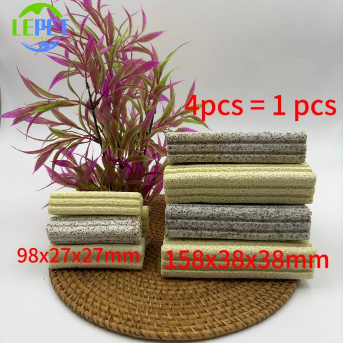 LEPET MEDIA FILTER ECO BIO BLOCK 15.5cm x 3.5cm RUMAH BAKTERI MOMOGI AQUARIUM REEF TANK foto 8