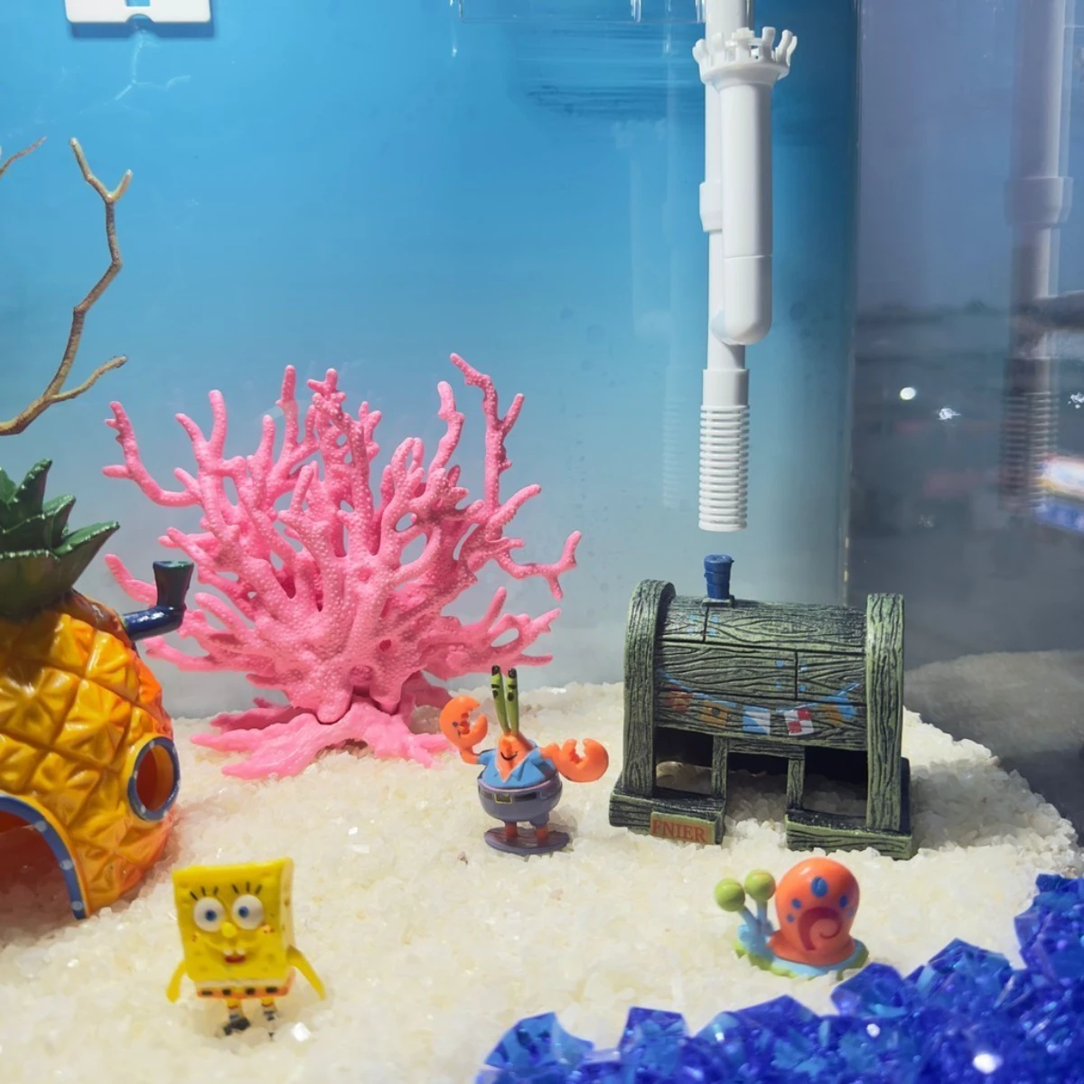 LEPET PAKET AQUARIUM SPONGEBOB 50CM / AQUARIUM MELENGKUNG / AQUASCAPE / AQUARIUM BENDING foto 2