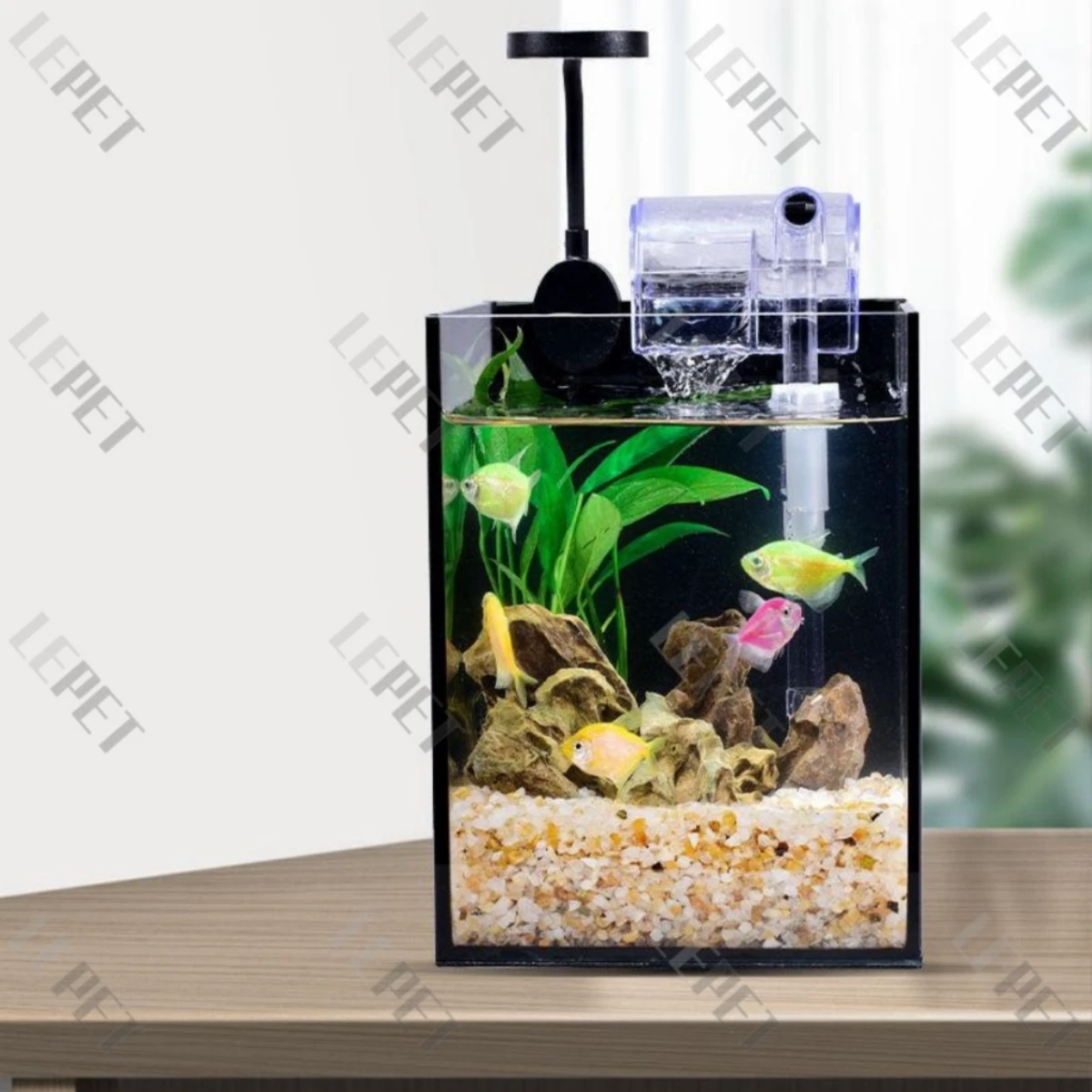 LEPET Akuarium Ikan HB15 / 20 / 25 / Tempat Ikan / Aquarium Mini foto 7
