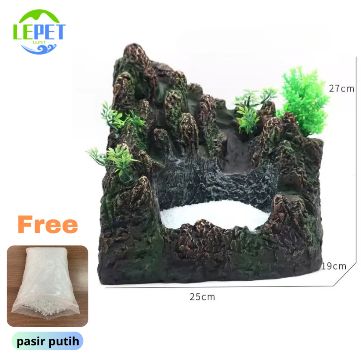 LEPET WATERFALL AQUASCAPE 20633 / HIASAN AQUARIUM TEBING AIR TERJUN foto 3