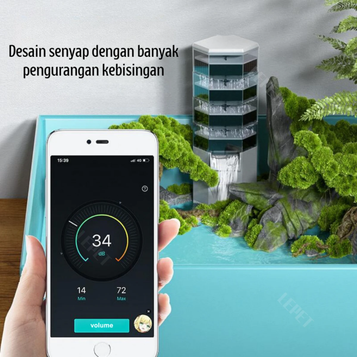 LEPET Filter air kura kura Low Water XP01B/XP01C / Filter Turtle Tank Aquarium kura filter bertingkat foto 5