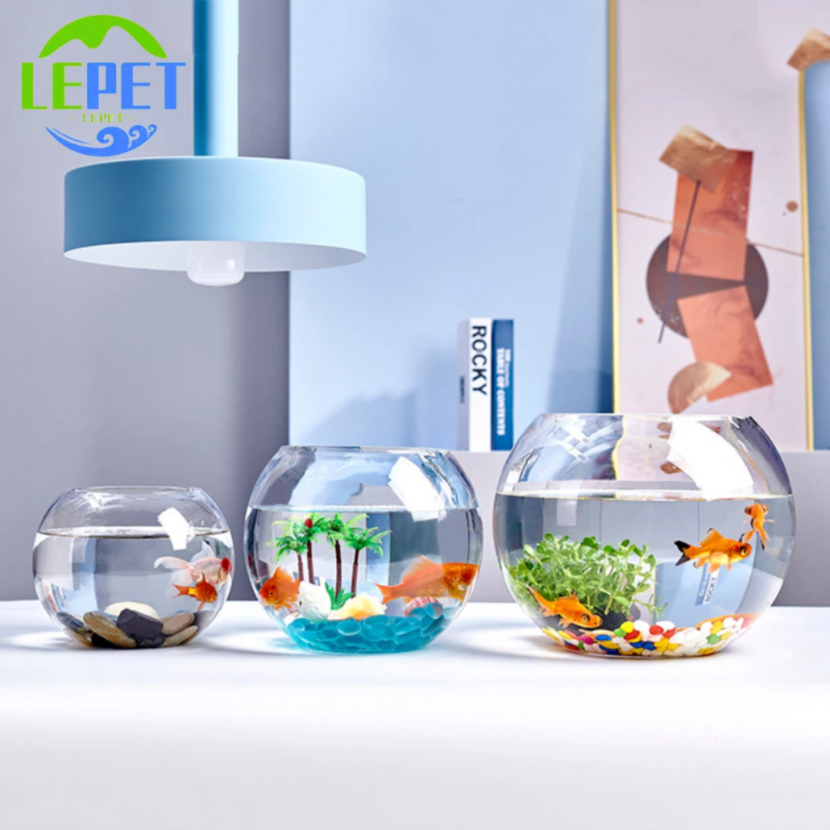 LEPET AQUARIUM MINI KECIL A26-5 AKUARIUM IKAN CUPANG HIAS / KURA-KURA foto 3