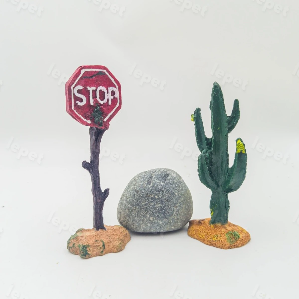 LEPET Hiasan Aquarium GT1577 / GW016 Dekorasi Resin Ornamen Simulasi Batu foto 7