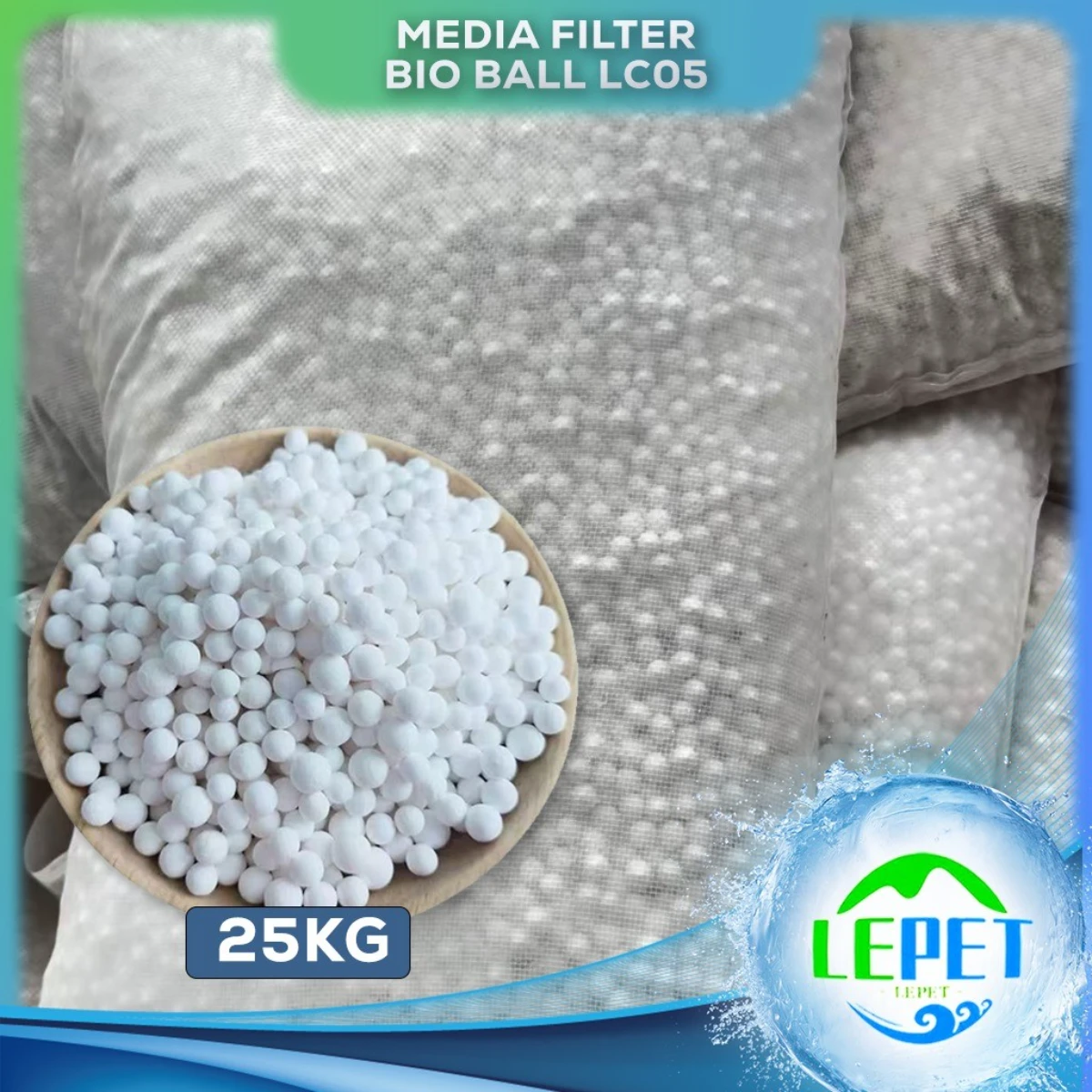 LEPET Media Filter Akuarium Aquablue Rumah Bakteri Penjernih Air PER KARUNG / PER DUS foto 2