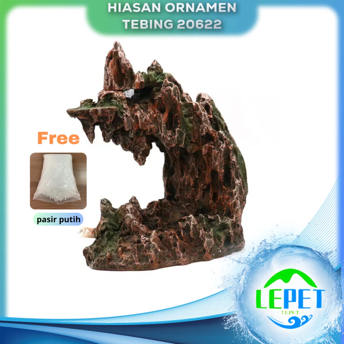 LEPET WATERFALL AQUASCAPE 20622 / HIASAN AQUARIUM TEBING AIR TERJUN