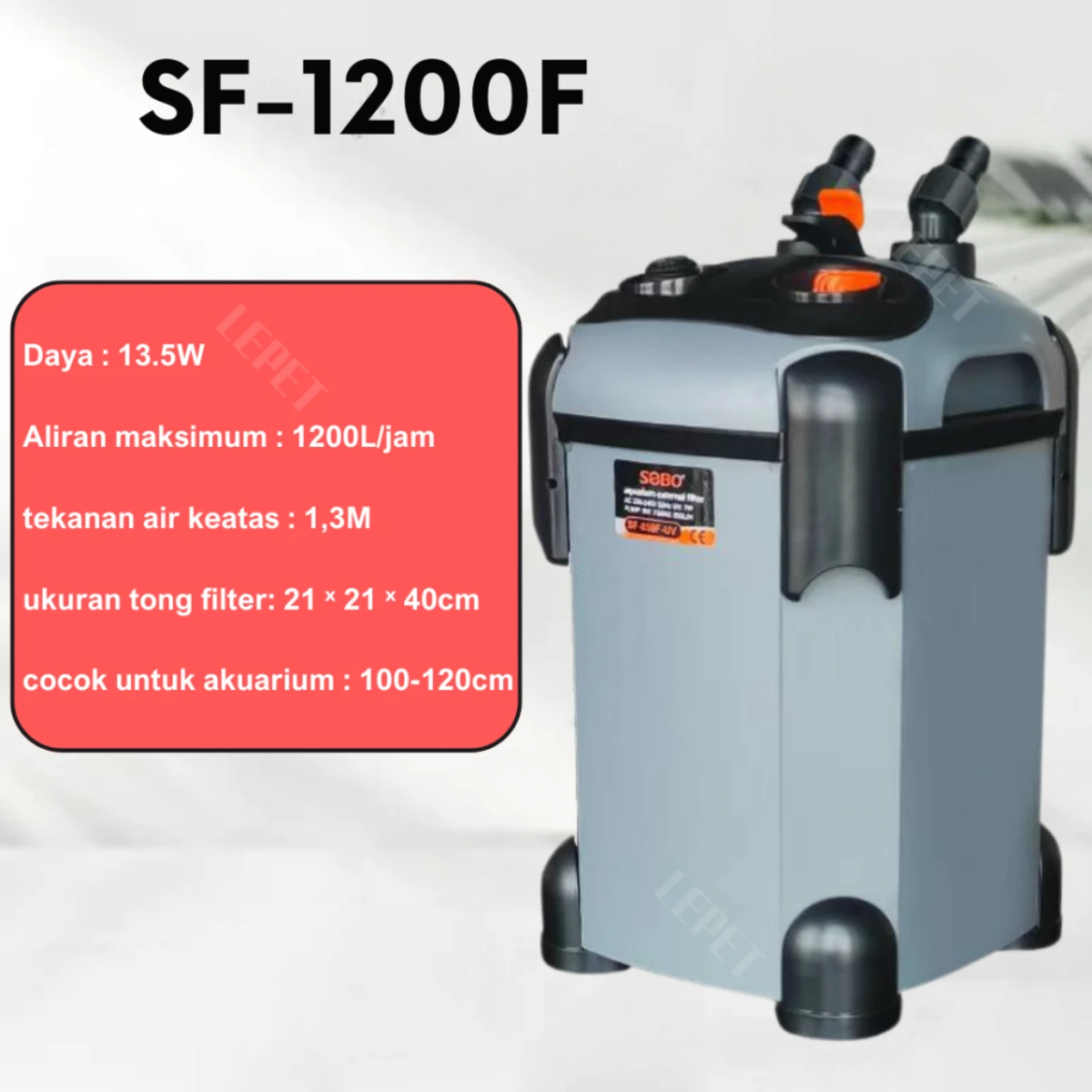 LEPET Filter external cannister SF850F/SF1000F/SF1200F/SF1500F /Filter Penyaring Air Aquarium foto 5
