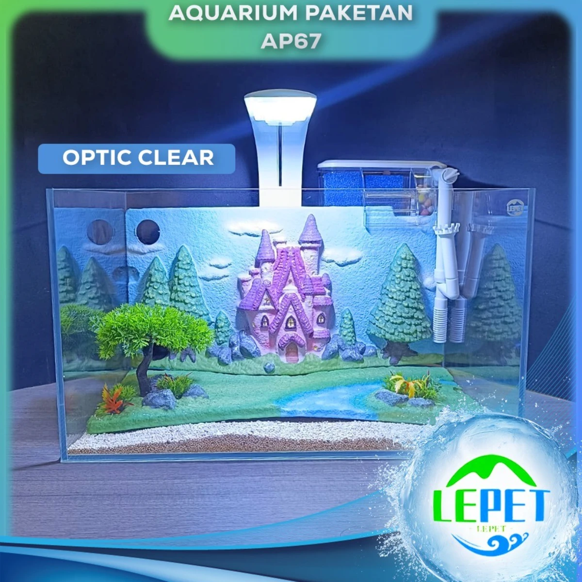 LEPET AQUASCAPE PAKET AP67 / AQUARIUM OPTIC CLEAR / AQUASCAPE / AQUARIUM SUPER BENING